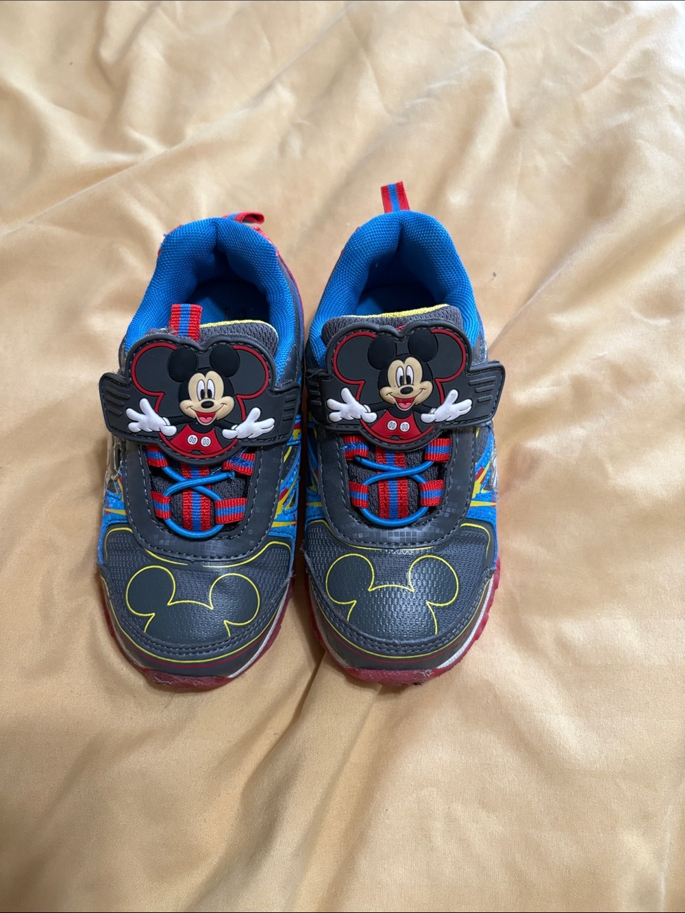 Disney Mickey Mouse Blue & Gray Kids Light-Up Sneakers